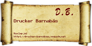 Drucker Barnabás névjegykártya
