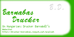 barnabas drucker business card